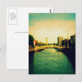 Der Fluss Liffey Postkarte (Vorne/Hinten)