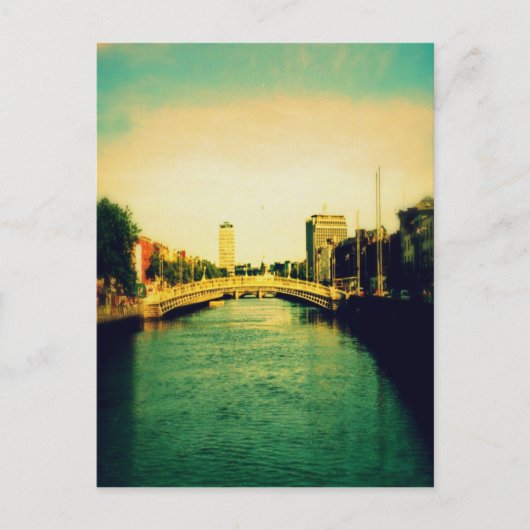 Der Fluss Liffey Postkarte (Vorderseite)