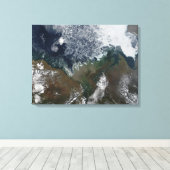 Der Fluss Mackenzie emporströmt in die Bucht von M Leinwanddruck (Insitu (Holzboden))