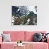 Der Fluss Mackenzie emporströmt in die Bucht von M Leinwanddruck (Insitu (Wohnzimmer))