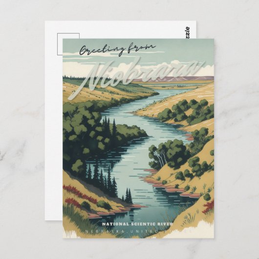 Der Fluss Niobrara Postkarte (Vorne/Hinten)