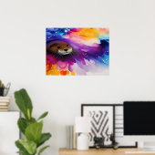 Der Fluss Otter | Farbige digitale Malerei Poster (Heimbüro)