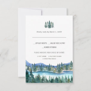 Der Fluss Pemi   UAwg mit Wasserfarbe/Wahl RSVP Karte