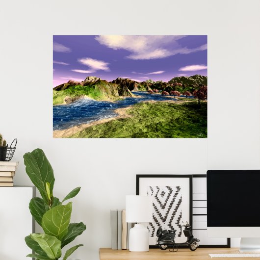 Der Fluss Poster (Heimbüro)