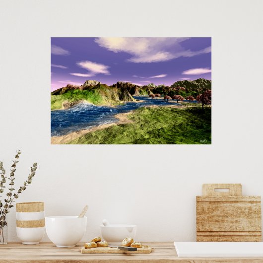 Der Fluss Poster (Küche)