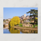 Der Fluss Sarthe bei Le Mans in Frankreich Postkarte (Vorderseite)