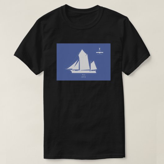 Der Fluss Severn Trow auf blau 1 T-Shirt (Design vorne)