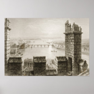 Der Fluss Shannon und Limerick Poster
