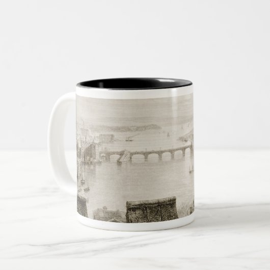 Der Fluss Shannon und Limerick Zweifarbige Tasse (Vorderseite Links)