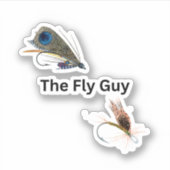 Der Fly-Typ. Fischfang, Fischer, Sportler Aufkleber (Vorderseite)