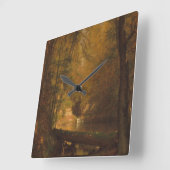 Der Forellenpool (1870) Artwork - Wall Clock Quadratische Wanduhr (Winkel)