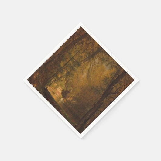 Der Forellenpool (1870) - Kunstwerk - Paper Napkin Serviette (Ecke)