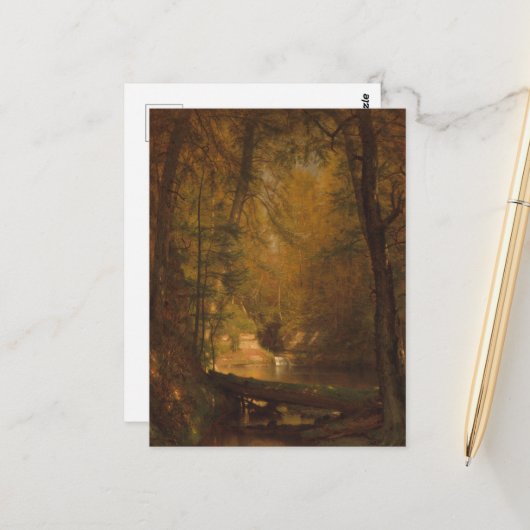 Der Forellenpool (1870) - Worthington Whittredge Postkarte (Vorderseite/Rückseite Beispiel)