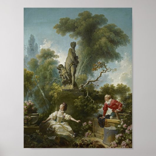 Der Fortschritt der Liebe: Das Treffen - Fragonard Poster (Vorne)