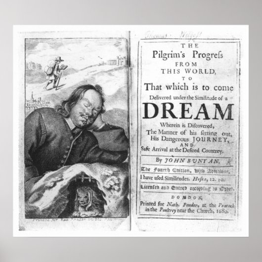 Der Fortschritt der Pilger Poster (Vorne)