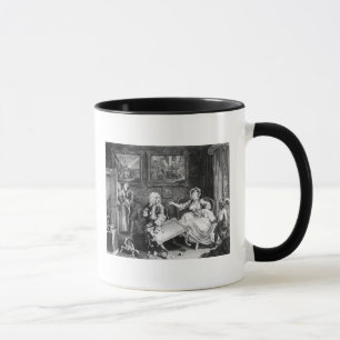 Der Fortschritt eines Harlots, Platte II, Streite Tasse
