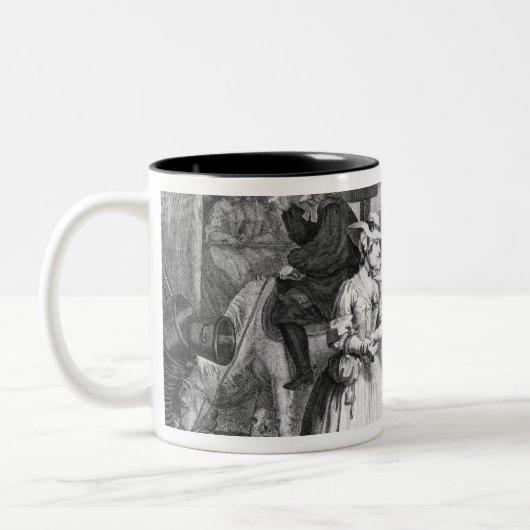 Der Fortschritt eines Harlots Zweifarbige Tasse (Links)