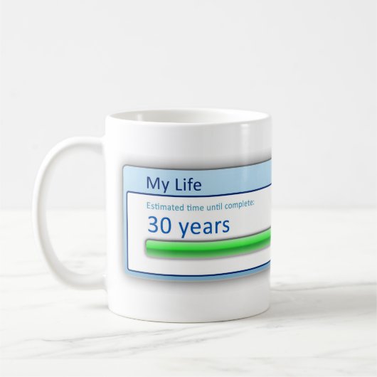 Der Fortschritt meiner Karriere Kaffeetasse (Links)