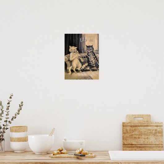 Der Fortschritt von Louis Wain Poster (Küche)