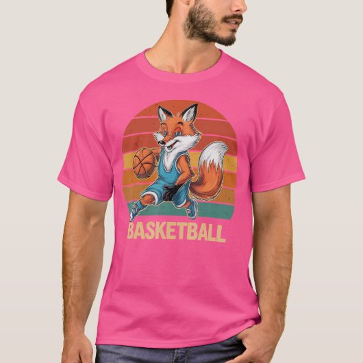 Der Fox, der Basketball spielt, der Fox liebt T-Shirt (Vorderseite)