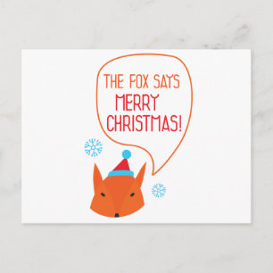 Der Fox sagt frohe Weihnachten! Feiertagspostkarte