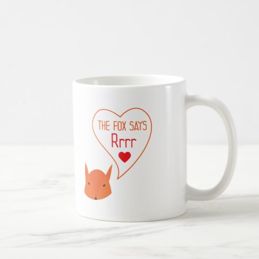 der Fox sagt i-Liebe Sie! Kaffeetasse (Rechts)