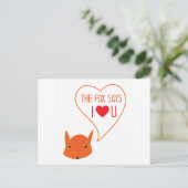 Der Fox sagt, ich Liebe dir! Postkarte (Stehend Vorderseite)