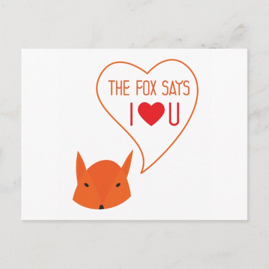 Der Fox sagt, ich Liebe dir! Postkarte (Vorderseite)