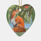 Der Fox und der Kardinal Keramikornament (Links)