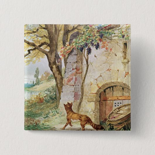 Der Fox und die Trauben, Illustration für Button (Vorderseite)