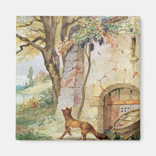 Der Fox und die Trauben, Illustration für Magnet