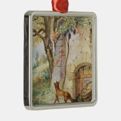 Der Fox und die Trauben, Illustration für Ornament Aus Metall (Rechts)