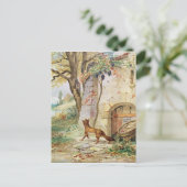 Der Fox und die Trauben, Illustration für Postkarte (Stehend Vorderseite)