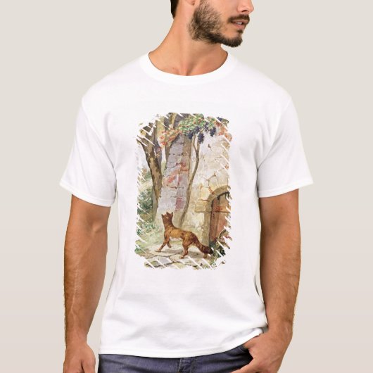 Der Fox und die Trauben, Illustration für T-Shirt (Vorderseite)