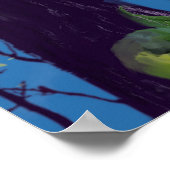 Der Foxglove mit Schmetterling in den Wäldern Gemä Poster (Ecke)