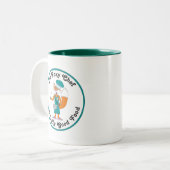 Der Foxy-Koch - Cunntly Good Food-Logo-Tasse Zweifarbige Tasse (Vorderseite Links)