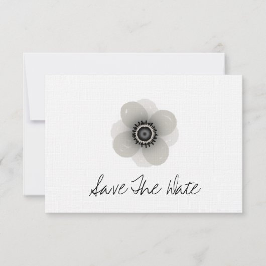 Der französische Anemone Wedding rettet das Datum Save The Date (Vorderseite)