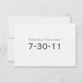 Der französische Anemone Wedding rettet das Datum Save The Date (Rückseite)