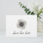 Der französische Anemone Wedding rettet das Datum Save The Date (Stehend Vorderseite)