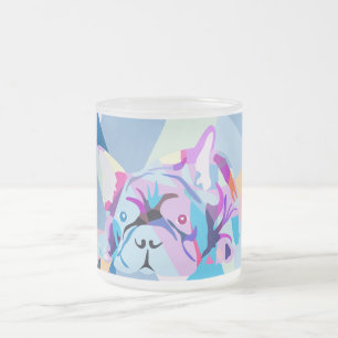 Der französische Bulldog Mattglastasse