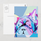 Der französische Bulldog Postkarte (Vorne/Hinten)