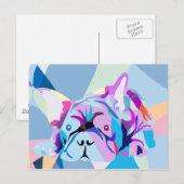 Der französische Bulldog Postkarte (Vorne/Hinten)