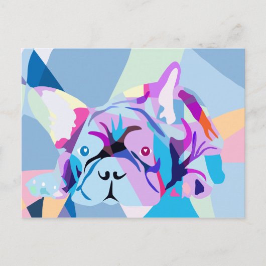 Der französische Bulldog Postkarte (Vorderseite)