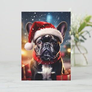 Der französische Bulldog-Weihnachten Feiertagskarte