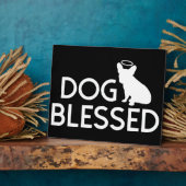Der französische Bulldogge Angel Plaque Fotoplatte (Seite)