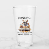 Der französische Bulldogge Lese Drink kann Gedächt Glas (Vorderseite)