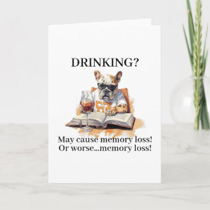 Der französische Bulldogge Lese Drink kann Gedächt Karte