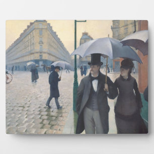 Der französische Impressionismus Paris Street Rain Fotoplatte