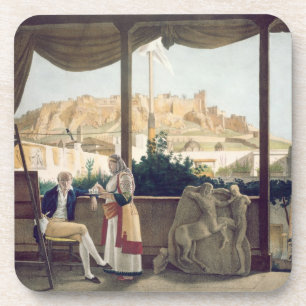 Der französische Konsul, Monsieur Fauvel, auf der Getränkeuntersetzer