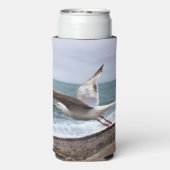 Der französische Möwe von Étretat Selters Dosenkühler (Seltzer Rückseite)